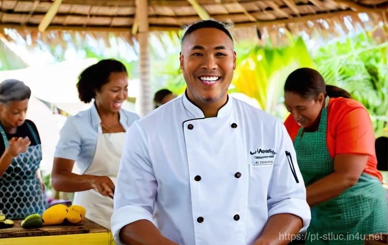 세인트루시아와 한국의 관계 - **Prompt:** A vibrant outdoor scene on a sunny beach in Saint Lucia. A diverse group of five young p...