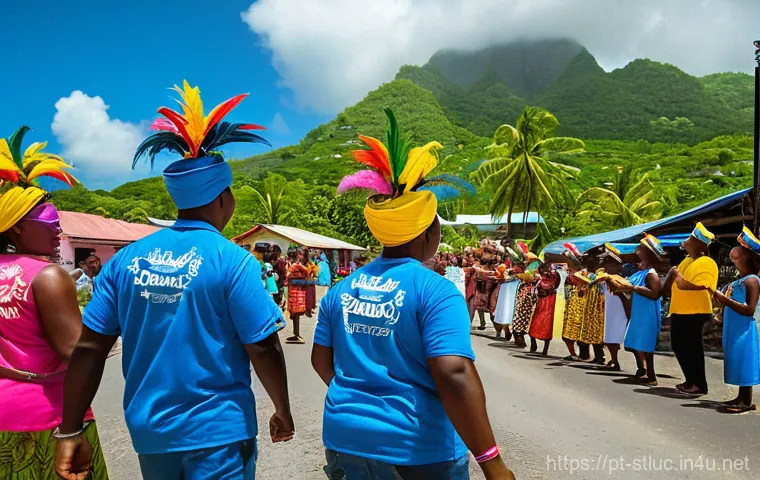 세인트루시아의 지역 방송국 - Image Prompt 1: The Heart of St. Lucian Culture on Hot 7 TV**