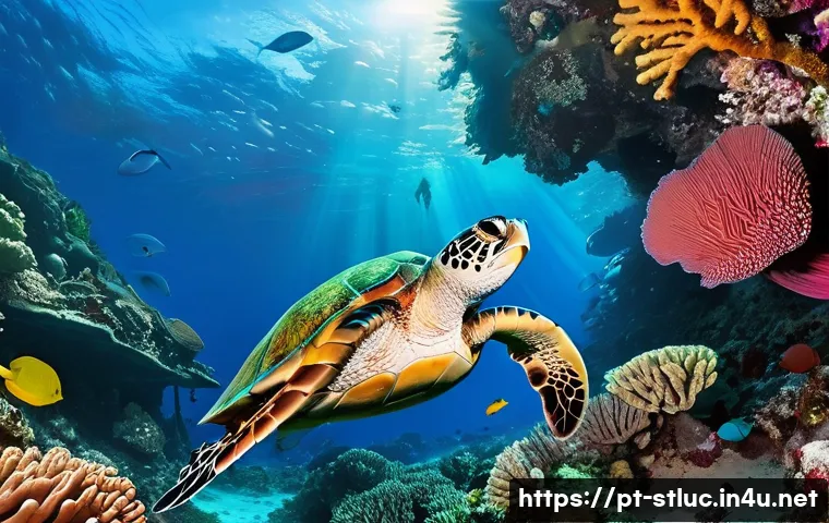 세인트루시아 환경 보호 정책 - **Vibrant Underwater Sanctuary of St. Lucia**
    "A breathtaking underwater scene in the Soufri&egrave;re ...